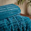 Cosy Ribbed Faux Fur Blanket Throw-90570539