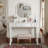 Elegant Vintage Makeup Vanity Desk with Octagonal Mirror, Dressing Table with Jewelry Storage