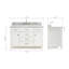 Ensemble de meuble-lavabo simple 49 po Aberdeenshire-85364042