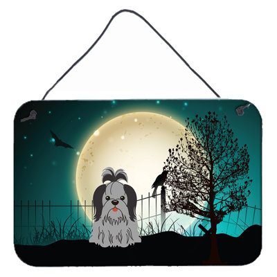 Bannière d’Halloween effrayante bulldog anglais bringé