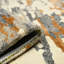 Tapis gris / orange touffeté à la main Husman-1873531074