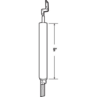 9 in., Aluminum Finish Screen Door Pneumatic Closer (Single Pack)