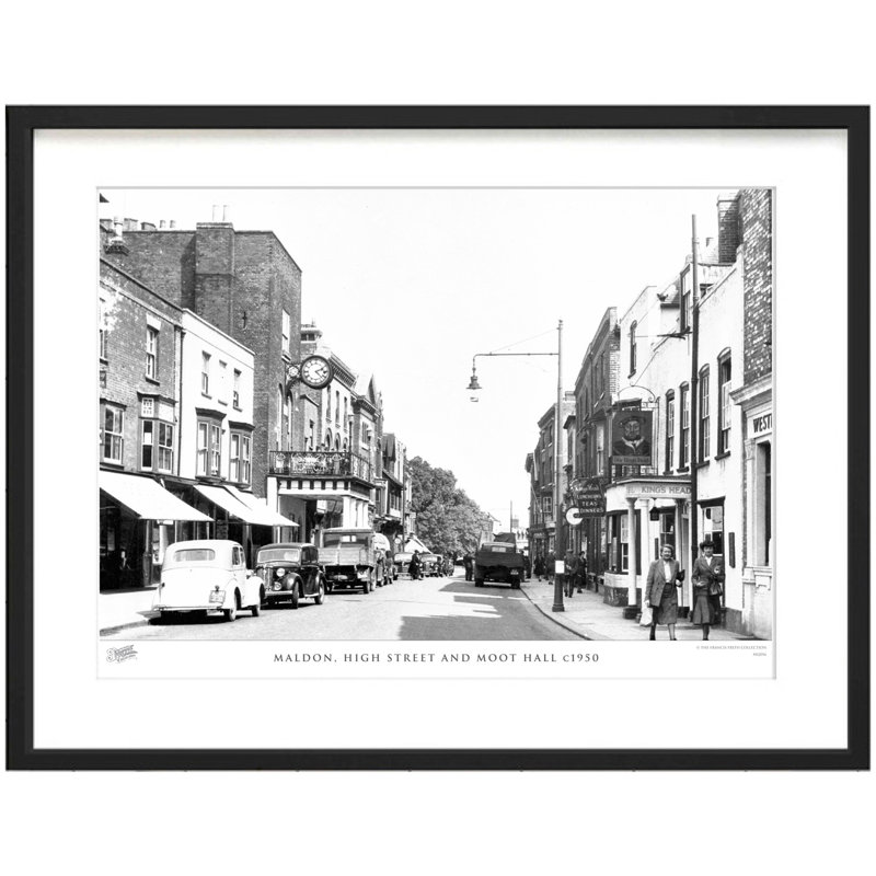 Maldon, High Street And Moot Hall C1950 by Francis Frith - Single Picture Frame Print, 45cm H x 60cm W x 2.3cm D