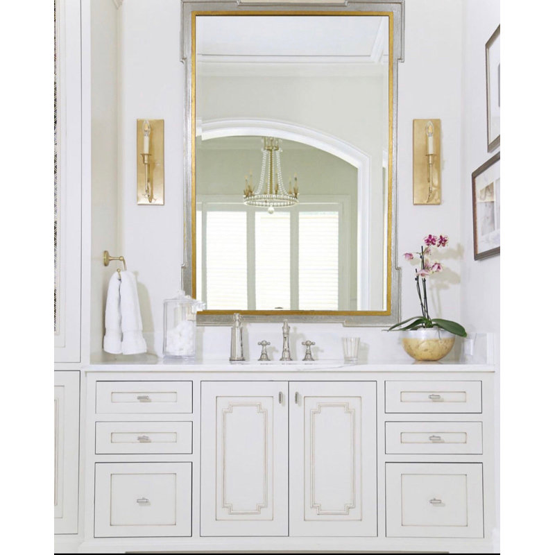 Pari Wall Mirror, Silver/Gold Leaf