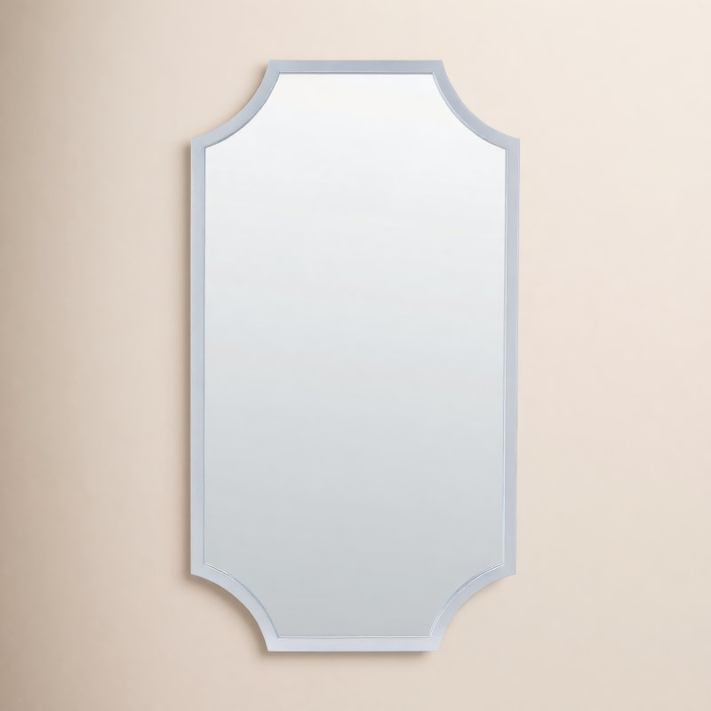 Toretto Metal Scalloped Wall Mirror, Silver