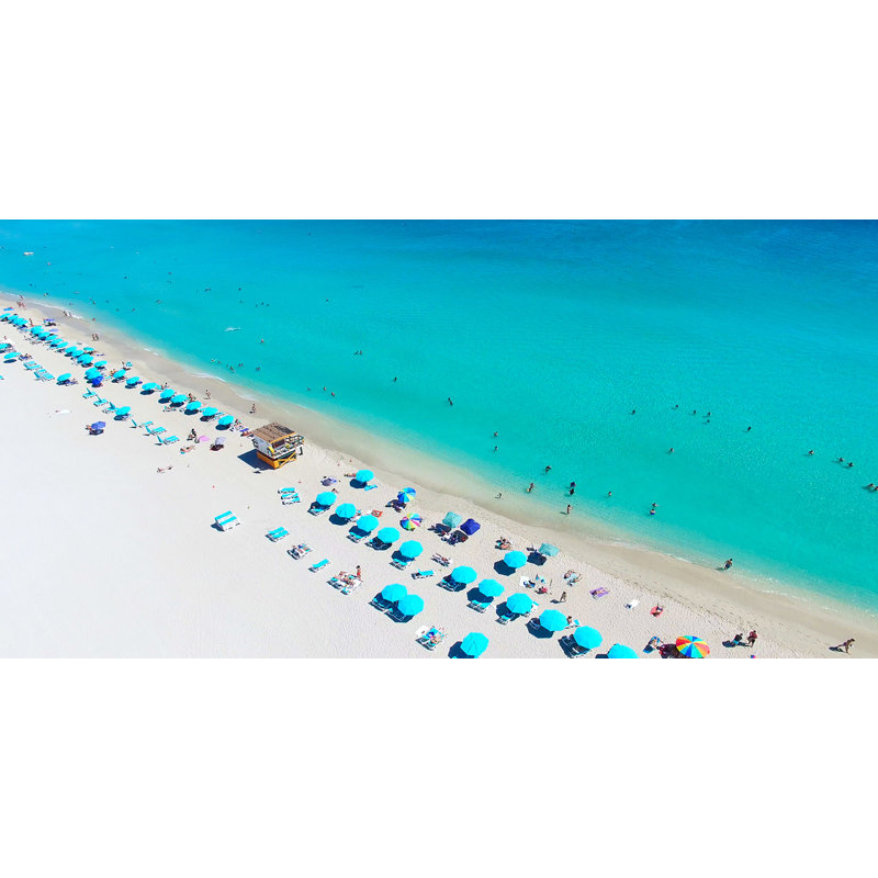 «Vibrant Beach Bliss», art sur toile, H 20 po x l 40 po
