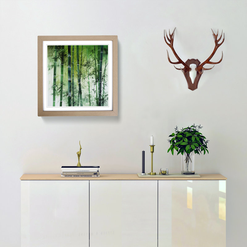 Single Picture Frame Print on Wood, Oak