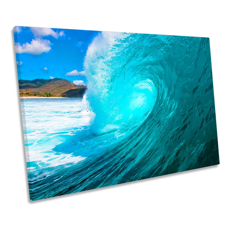 Crashing Wave Beach Surf - Wrapped Canvas Art Prints, 40.6cm H x 61cm W