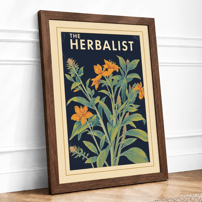 The Herbalist Botanical - Framed Print, A3 - 42.0 x 29.7 cm, Walnut