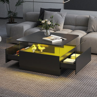 Pedestal Coffee Table with Storage