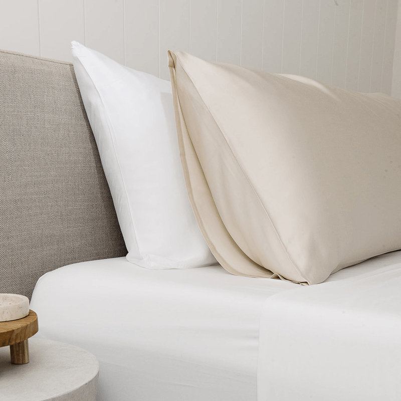 Rayon From Bamboo Pillowcases, Cream, Queen Pillowcase Case Pack
