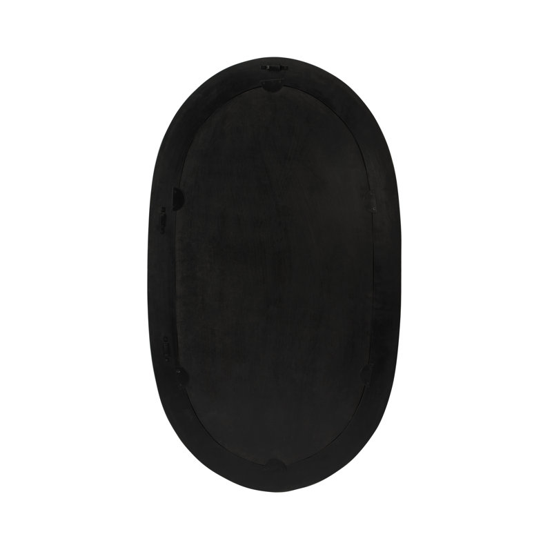 Trubadur Blue And White Bone Inlay Oval Wall Mirror, Blue