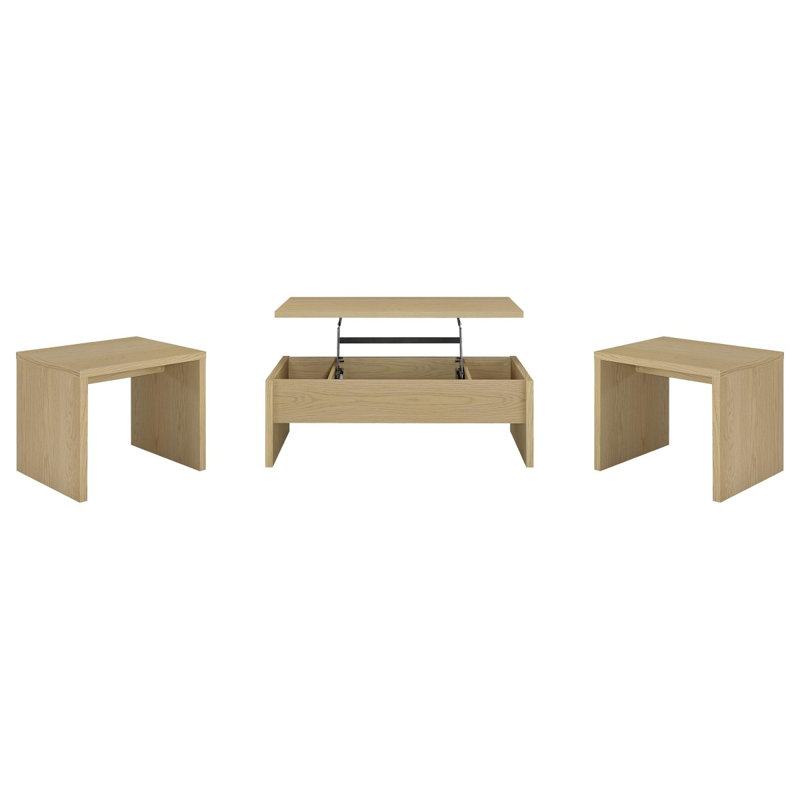 Ensemble de tables basses 3 pièces Parker, Light Oak