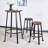 Akaysia 3-Piece Modern Industrial Metal Bar Table Set for Small Spaces and Breakfast Nooks-1865692033-1865725277