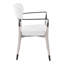Chaise en bois brossé gris et tissu gris clair avec détails en métal noir - ensemble de 2-1696481208
