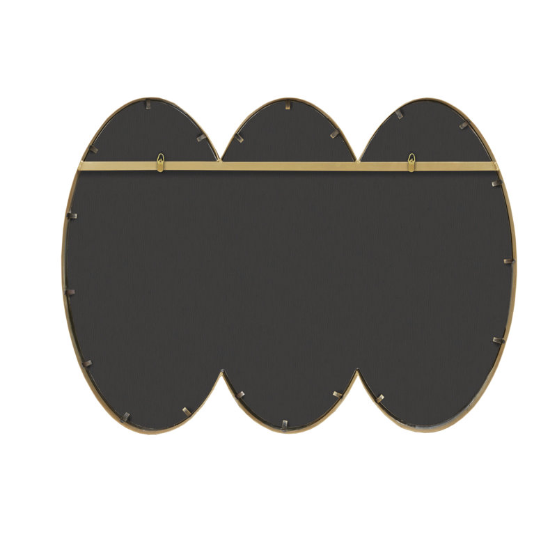 Eclipse Trio Overlapping Oval Gold Wall Mirror