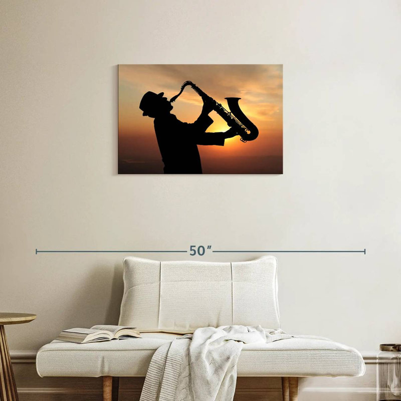 Abarca Man Playing Saxophone, 20" H x 30" W