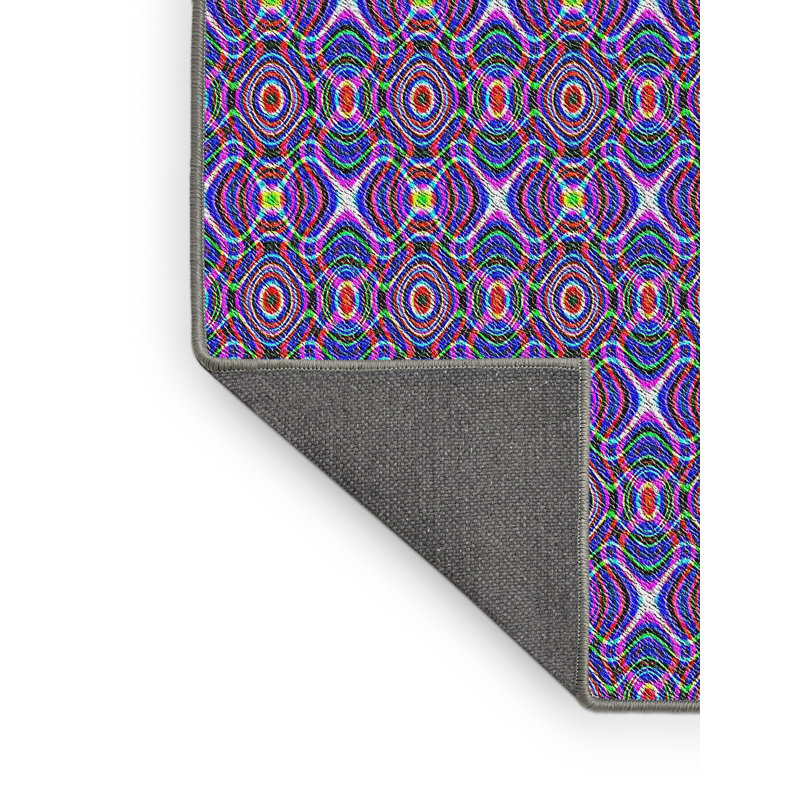 Tapis de zone mauve à motifs, Rectangle 5 pi x 7 pi