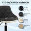  Tabourets roulants à dossier bas et tabouret en cuir de polyuréthane, tabouret de bureau pivotant à hauteur réglable et pivotant, tabouret de maquillage, noir, paquet de 1