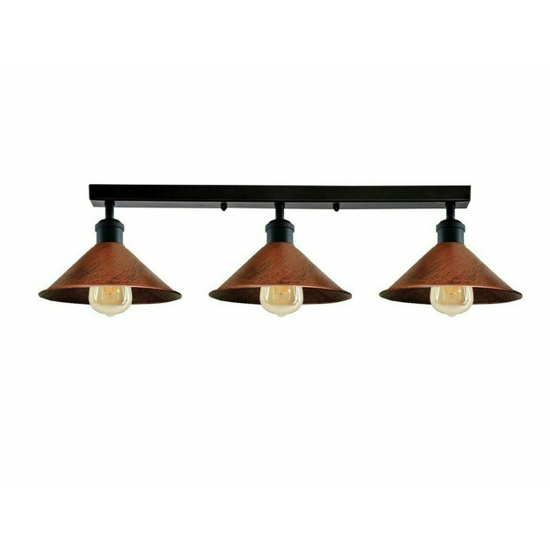 Menoher Flush Mount, No, Rustic Red