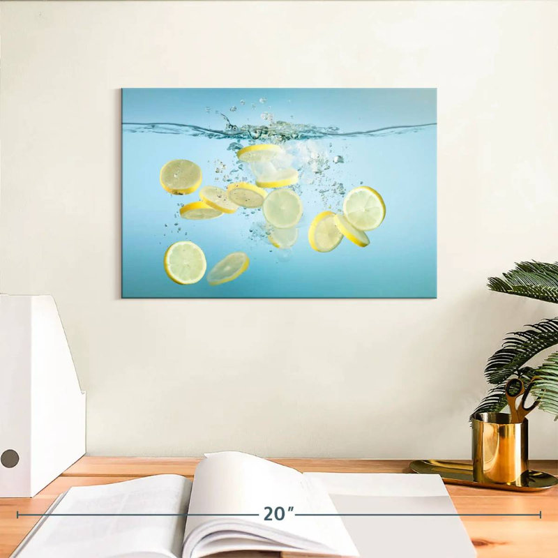 Yarlin tranches de citron dans l'eau, H 8 po x l 12 po