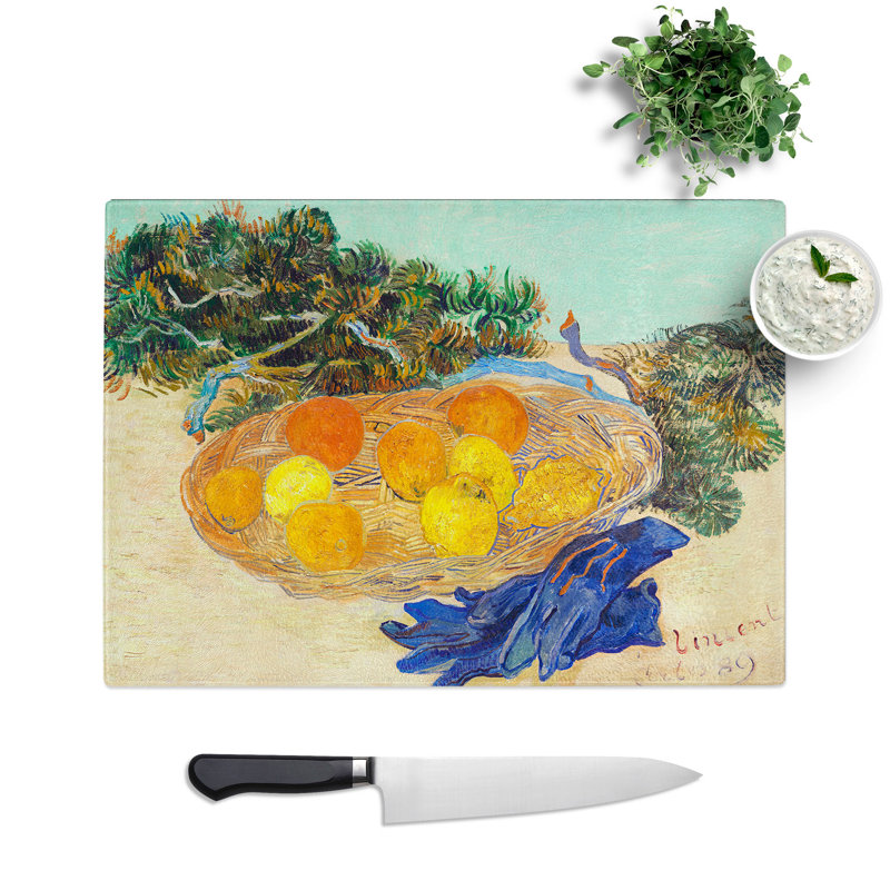 Oranges and Lemons by Vincent Van Gogh Chopping Board, 0.4cm H x 28.5cm W x 39cm L