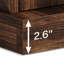 Table de bout rustique étroite avec tiroir et armoire, 11,8 /