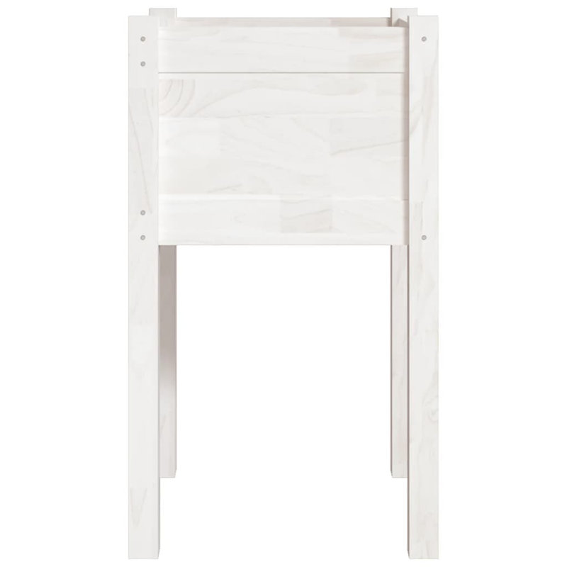Boîte à fleurs en bois pour l'extérieur, Blanc, H 27,6 po x l 15,7 po x P 15,7 po