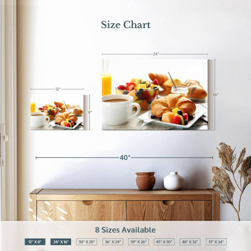 Assiette à déjeuner Yarlin Croissant, H 16 po x l 24 po