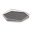 HEXA Low-Wall Lazy Susan - Clear/Dark Gray