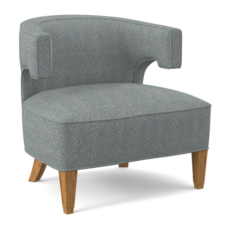 Chaise Laurel, Ambre, Mélange de polyester cyan maya