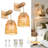 Rattan Wall Sconce, Battery Operated Wall Sconce, Rechargeable Sconces Set Of 2 With 13000Mah Bulbs, Boho Wireless Battery Powered Lamp/Lights For Bedroom Living Room