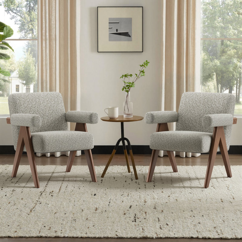 Chaise d'appoint rembourrée Mid-Century, Vert