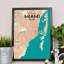 Miami City Map - No Frame Print-155083636