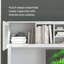 Bureau assis-debout 72 po en forme de L avec huche Paelynn, hauteur réglable, rangement, bois moderne, blanc-727084840