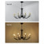 Lustre classique / traditionnel 8 lumières à intensité variable en cristal