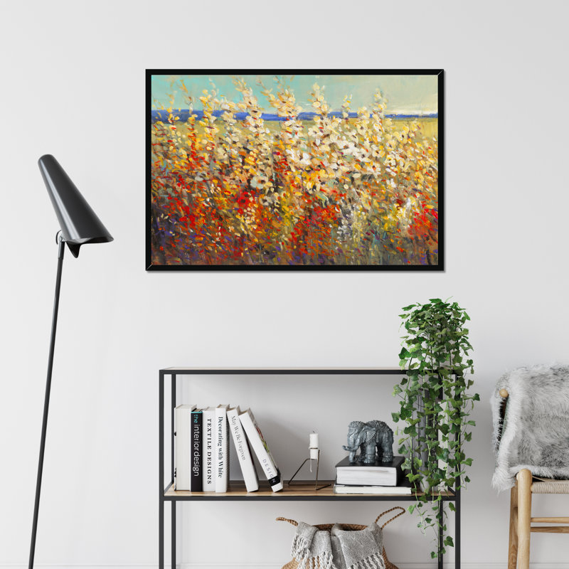 Field Of Spring Flowers II by Timothy O' Toole - Painting, Black Framed Paper Print, 24cm H x 34cm W