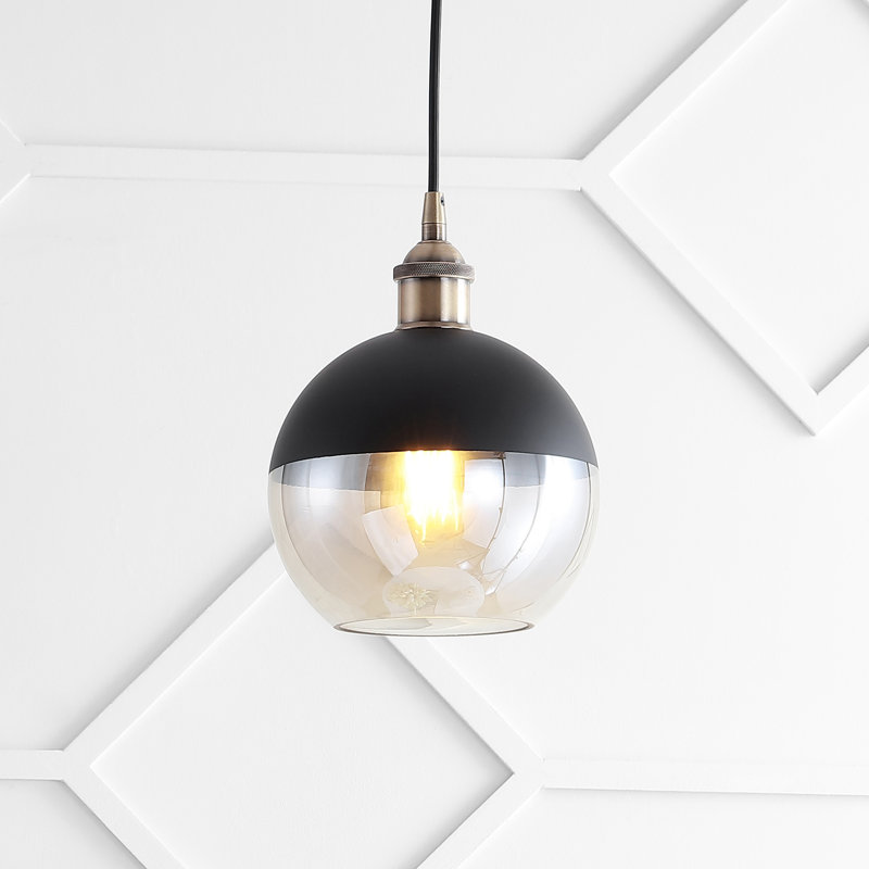 Kasey 1 - Light Brass Gold/Black Pendant