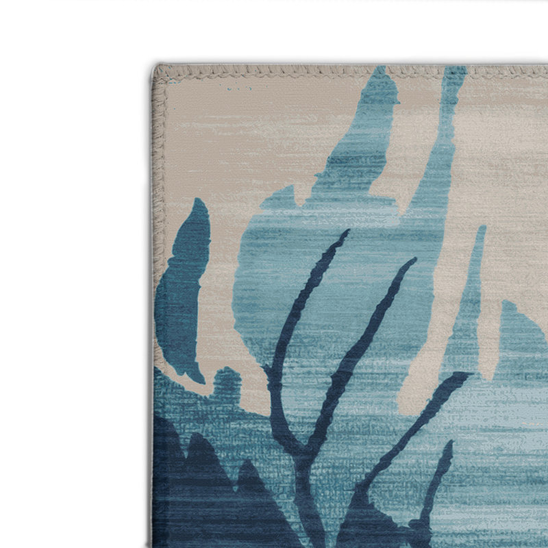 Tapis intérieur et extérieur brun Watercolor, Rectangulaire 2 pi x 3 pi