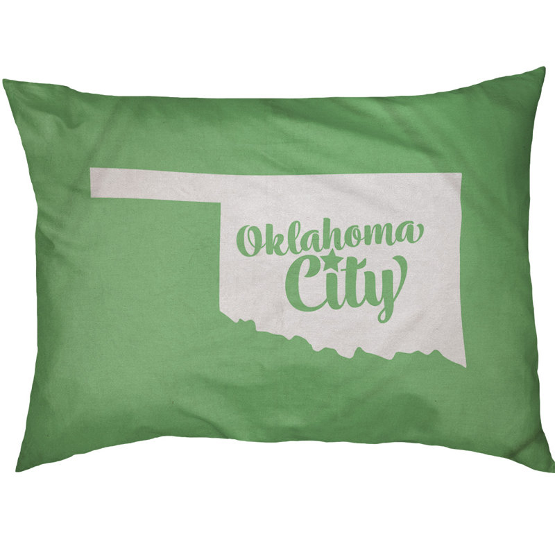 Coussin d’intérieur pour chien oklahoma city oklahoma, Moyen (H 6,5 po x l 40 po x P 30 po), Vert