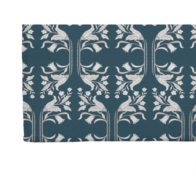 Tapis de cuisine à profil bas Mira, Sarcelle, Rectangulaire 2 pi x 3 pi