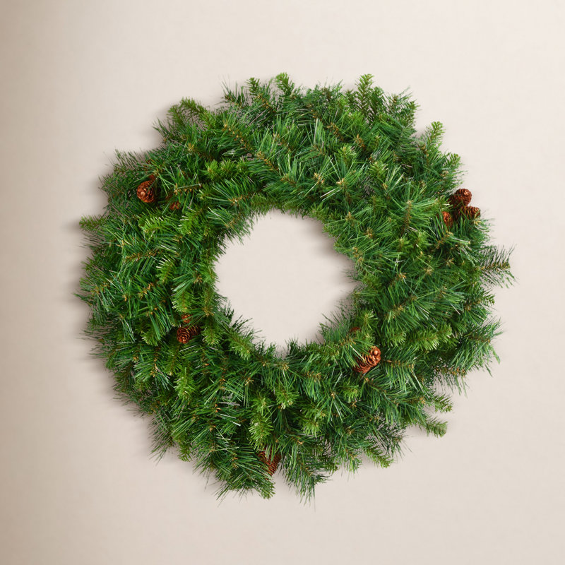 Nauman Artificial Cheyenne Pine Wreath, No Lights, 72" H x 72" W x 5" D