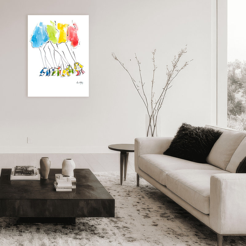 'Runway Rainbow' Framed Print Wall Art, 16" H x 12" W x 1.5" D, Wrapped Canvas, Does Not Apply