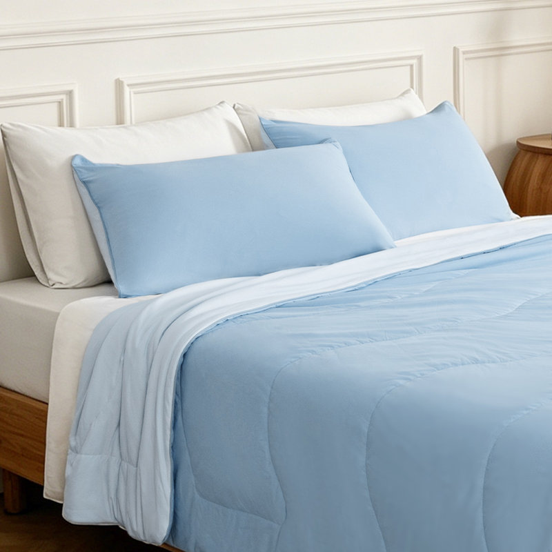 Ensemble d'édredon réversible 3 pièces Cooling, Double/Grand, Blue