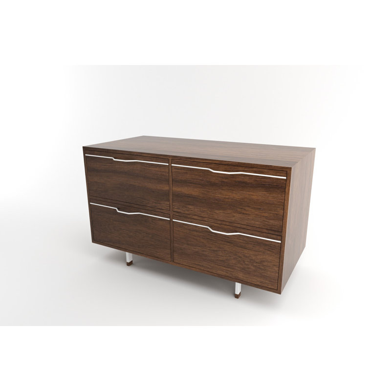 Commode double 4 tiroirs Chapman, Blanc