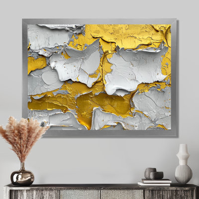 Jaune et gris abstrait Grove Harmony II - Art abstrait de suprématisme