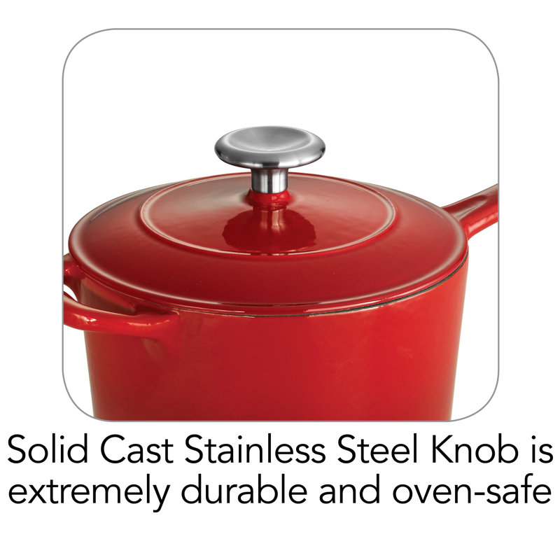 Tramontina Bestow Enameled Cast Iron Covered Saucier, Gradated Red, 3 qt.