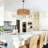  Coreon 5-Light Dimmable 26'' W Thicker Drum Modern Farmhouse Hand-Woven Rattan Dining Room Chandelier