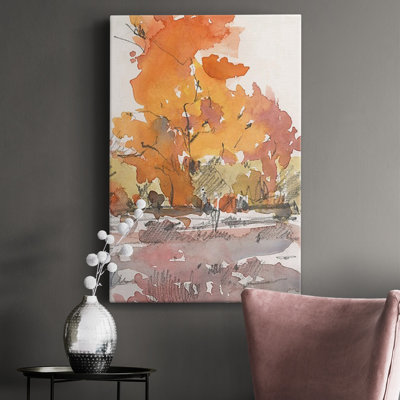 Aquarelle sur toile Treeline S Croquis II - Toile tendue avec châssis de qualité supérieure