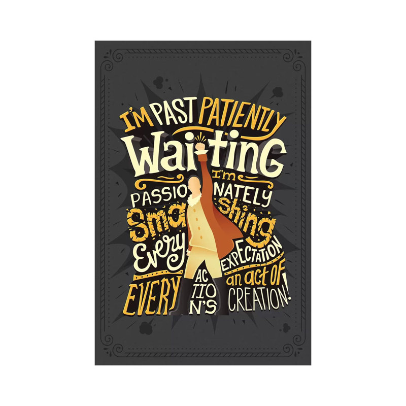 Hamilton Hamilton par Risa Rodil - impression d'art graphique, H 12 po x l 8 po x P 0,75 po, Toile tendue, Pas de tapis
